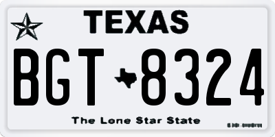 TX license plate BGT8324