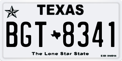 TX license plate BGT8341