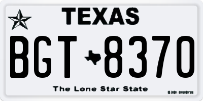 TX license plate BGT8370