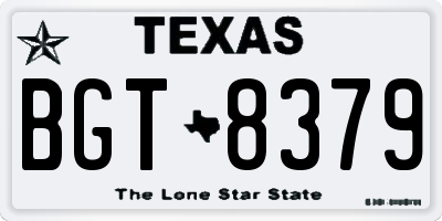 TX license plate BGT8379
