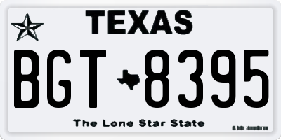 TX license plate BGT8395