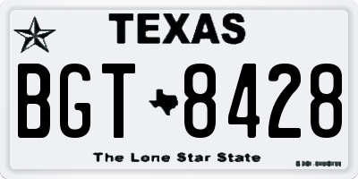 TX license plate BGT8428