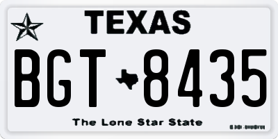 TX license plate BGT8435