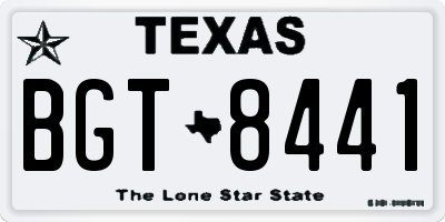 TX license plate BGT8441