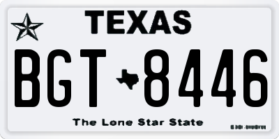 TX license plate BGT8446