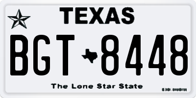 TX license plate BGT8448