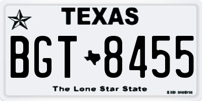 TX license plate BGT8455
