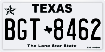 TX license plate BGT8462