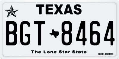 TX license plate BGT8464