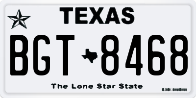 TX license plate BGT8468