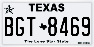TX license plate BGT8469