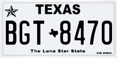 TX license plate BGT8470