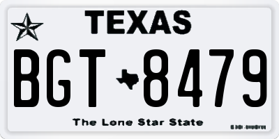 TX license plate BGT8479