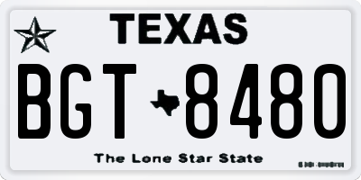 TX license plate BGT8480
