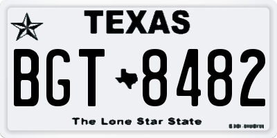 TX license plate BGT8482