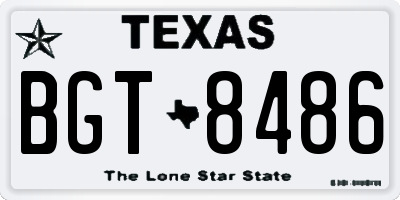 TX license plate BGT8486