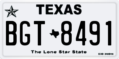 TX license plate BGT8491