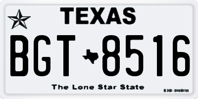 TX license plate BGT8516