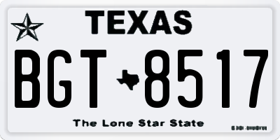 TX license plate BGT8517