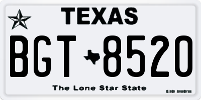 TX license plate BGT8520
