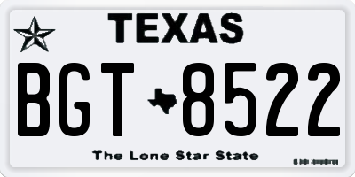 TX license plate BGT8522