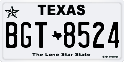 TX license plate BGT8524