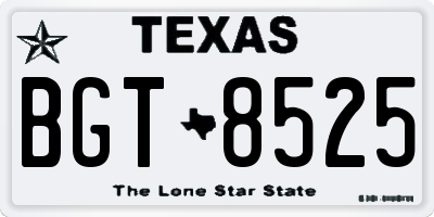 TX license plate BGT8525