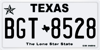 TX license plate BGT8528