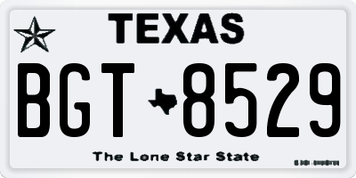 TX license plate BGT8529