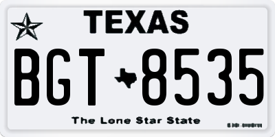 TX license plate BGT8535