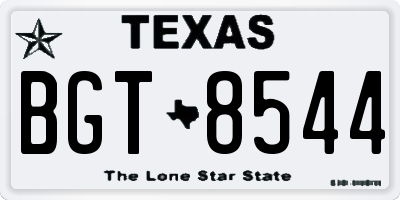 TX license plate BGT8544