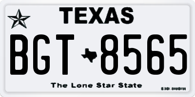 TX license plate BGT8565