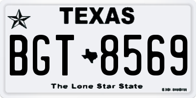 TX license plate BGT8569
