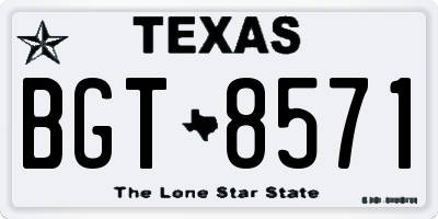 TX license plate BGT8571