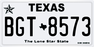 TX license plate BGT8573