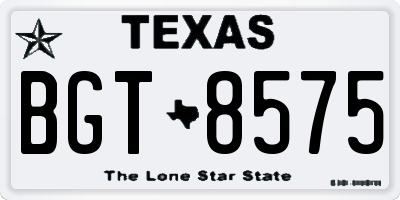 TX license plate BGT8575