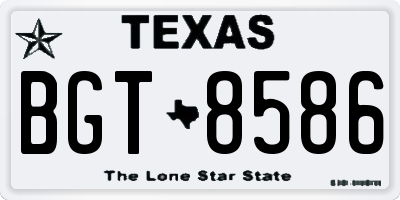 TX license plate BGT8586