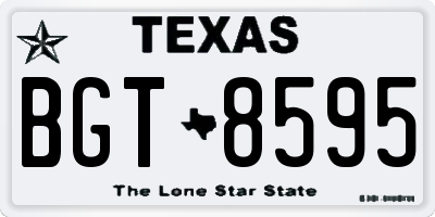 TX license plate BGT8595