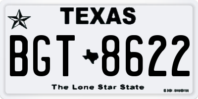 TX license plate BGT8622