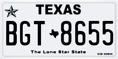 TX license plate BGT8655