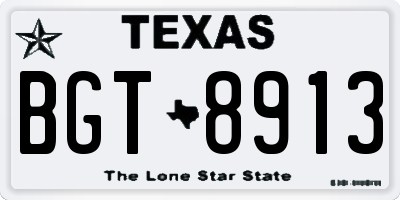 TX license plate BGT8913
