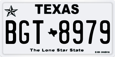 TX license plate BGT8979