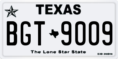 TX license plate BGT9009