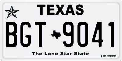 TX license plate BGT9041