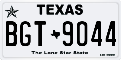 TX license plate BGT9044