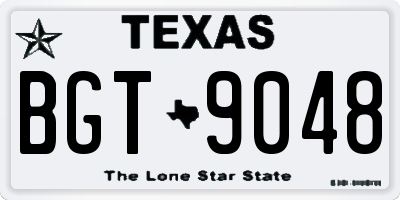 TX license plate BGT9048