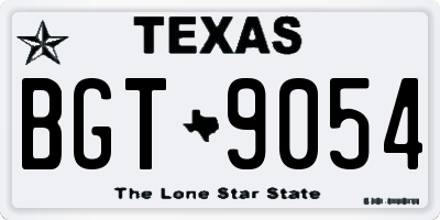 TX license plate BGT9054