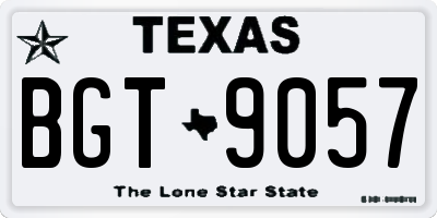 TX license plate BGT9057