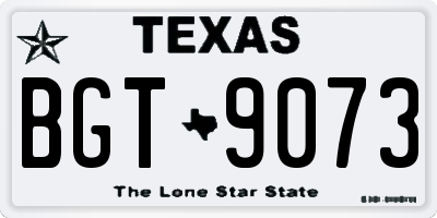 TX license plate BGT9073