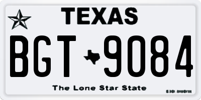 TX license plate BGT9084